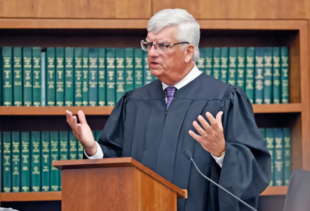Judge William Sullivan giving the jury instructions