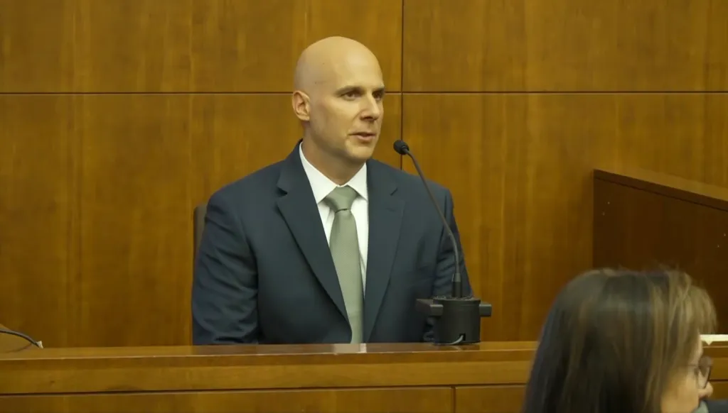 Massachusetts State Police Sergeant Andrew Chiachio testifies