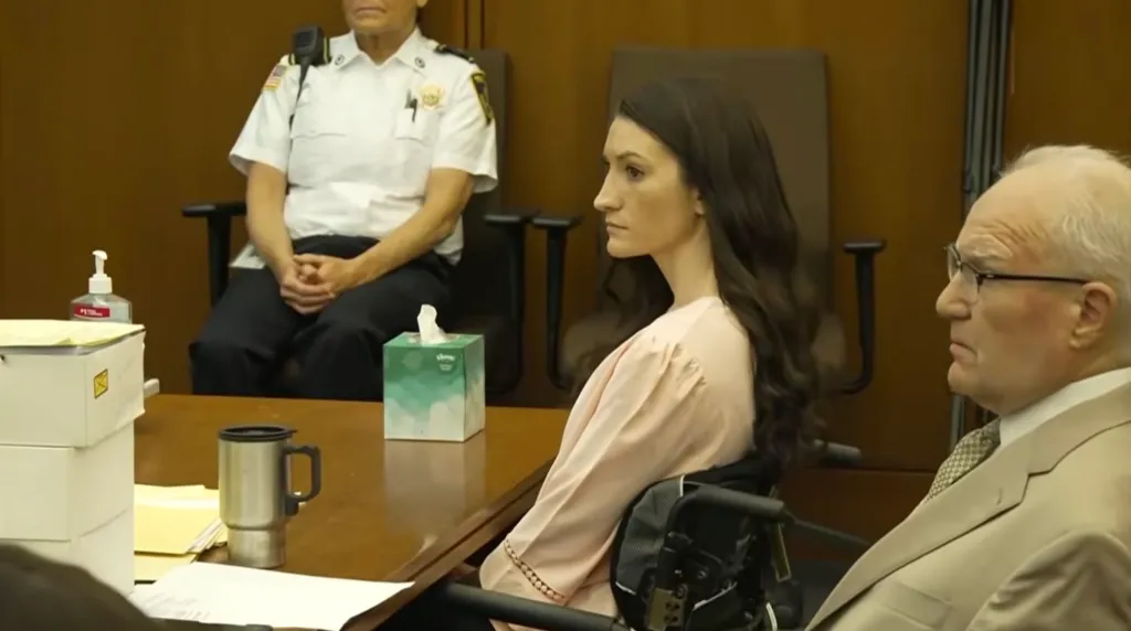 Lindsay Clancy at the defense table with her attorney, Kevin Reddington
