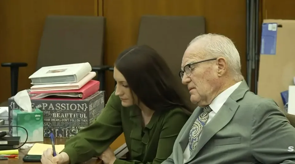 Lindsay Clancy and her attorney Kevin Reddington in court.