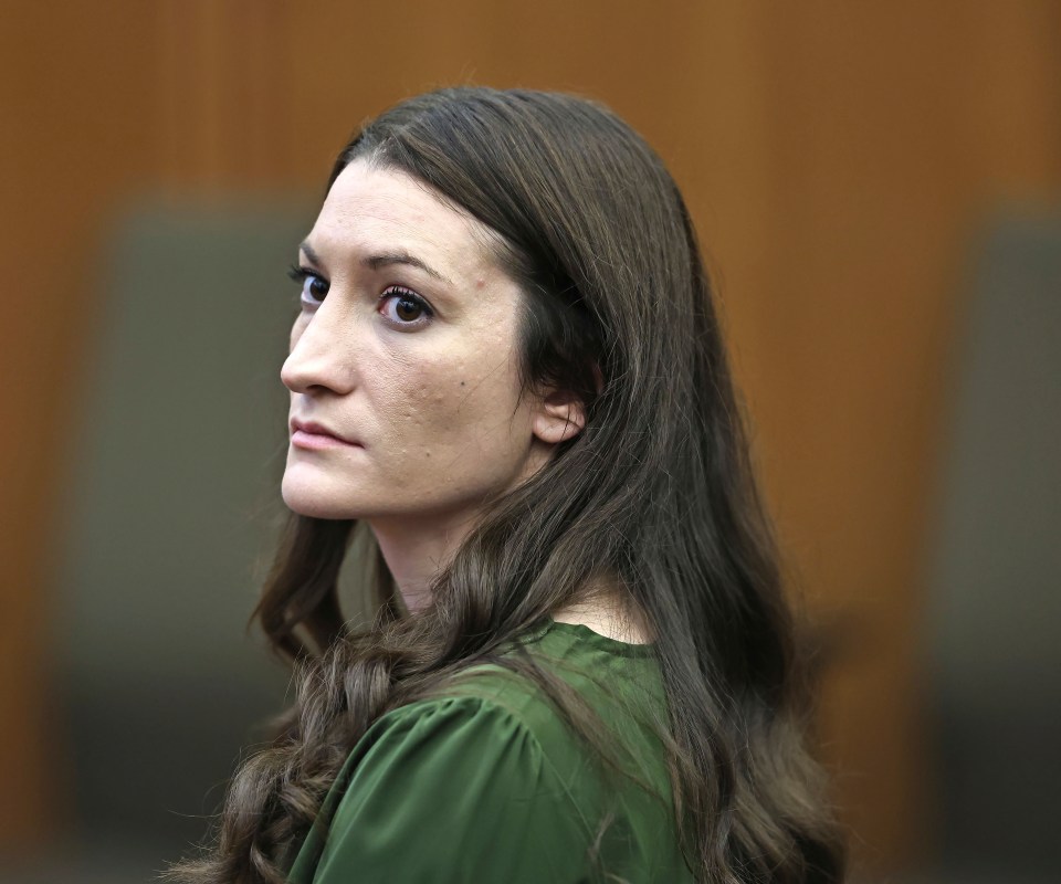 Lindsay Clancy watches jury members during her murder trial.